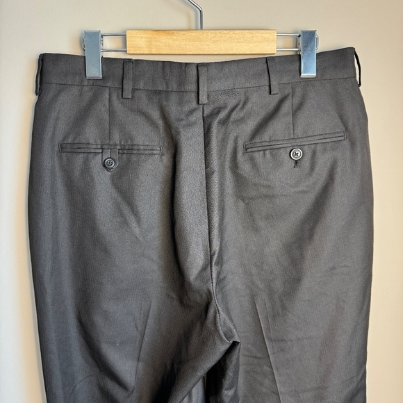 Haggar Men's Chino Casual Dress Pant Black Size Tag: 32x32 Flat Front Trouser - Picture 5 of 14